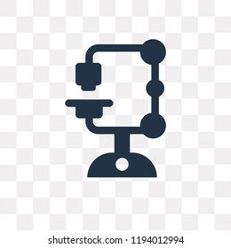 Microscope vector icon isolated on transparent background, Microscope transparency concept can be used web and mobile