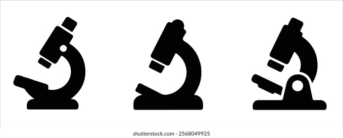 Microscope vector icon isolated on white background