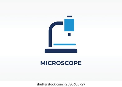 MICROSCOPE vector, icon or logo sign isolated symbol illustration