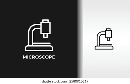 Microscope Vector, Icon Or Logo Sign Isolated Symbol Illustration