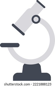 Mikroskop, Vektorsymbol auf weißem Hintergrund.EPS
