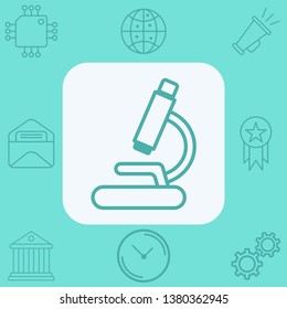 Microscope vector icon sign symbol