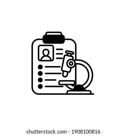 Microscope Vector icon style illustration. EPS 10 file