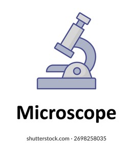 Ícone de vetor de microscópio que pode facilmente modificar ou editar
