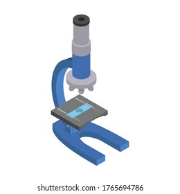 Microscope vector icon.Isometric vector icon isolated on white background microscope.