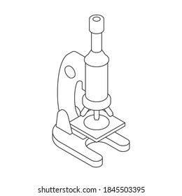 Microscope vector icon.Isometric vector icon isolated on white background microscope.