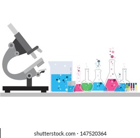 microscope. Vector illustration.