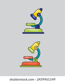 microscope vector and illustration with different design simple for download 