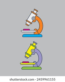 microscope vector and illustration with different design simple for download 