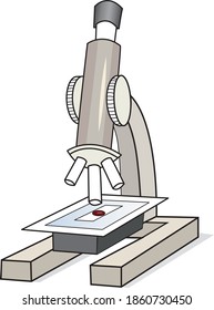 microscope. vector illustration. hand drawn.
