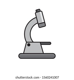 Microscope vector illustration isolated on white background. Microscope clip art 