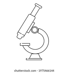 Microscope. Vector illustration isolated on white background.