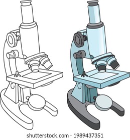microscope vector illustration isolated white background