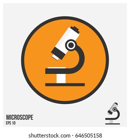 Microscope Vector Illustration. Laboratory microscope icon design