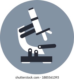 microscope, vector illustration of a microscope, modern minimalist flat design, for laboratory illustration