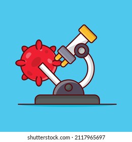 microscope Vector illustration on a transparent background. Premium quality symmbols. Vector line flat icons for concept and graphic design. 