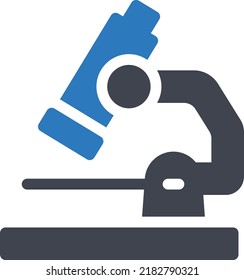 Mikroskop, Vektorgrafik auf transparentem Hintergrund. Hochwertige Symbole. Glyphen Vektorsymbole für Konzept und Grafikdesign. 
