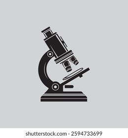 Microscope Vector Illustration,Medical and Research Icon
