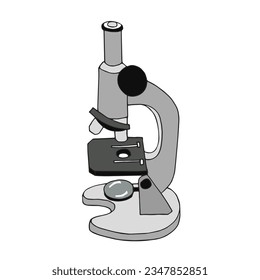 MICROSCOPE vector image drawn by hand