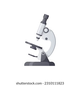 Microscope vector isolated on white background.