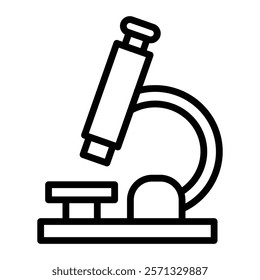 Microscope Vector Line Icon Design