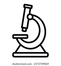 Microscope Vector Line Icon Design