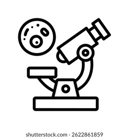 Microscope Vector outline icon. Eps10 file 