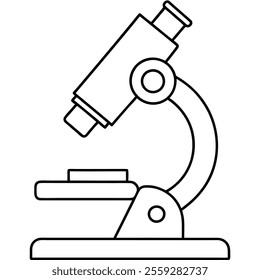 microscope of a vector silhouette