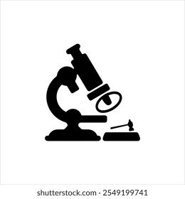 Silueta del Vector del microscopio, alta calidad