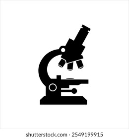 Silueta del Vector del microscopio, alta calidad