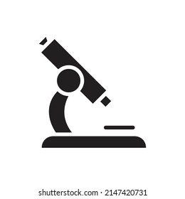 microscope vector silhouette for website symbol icon