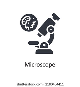 Microscope vector Solid Icon Design illustration. Medical Symbol on White background EPS 10 File
