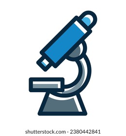 Microscope Vector Thick Line Filled Dark Colors Icons For Personal And Commercial Use.
