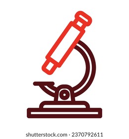 Microscope Vector Thick Line Two Color Icons For Personal And Commercial Use.

