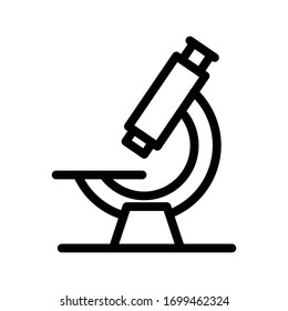 microscope vector thin line icon 