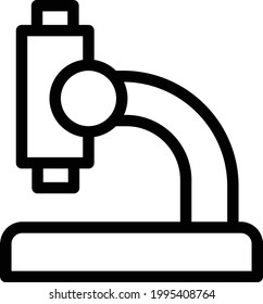 microscope vector thin line icon