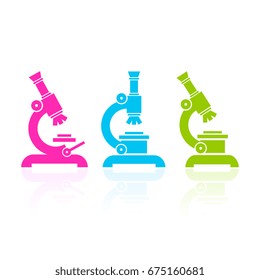 Microscope vectors icon set illustration isolated on white background