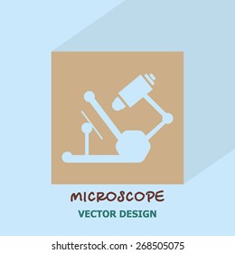 Microscope web icon. Vector design.