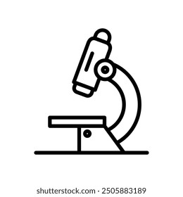 Mikroskop Zoom Labor Symbol Linie Vektordesign im trendigen Stil