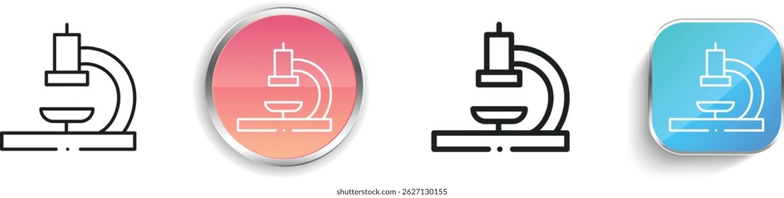 microscopes icon. Thin Linear, Regular and Button Style Design Isolated On White Background