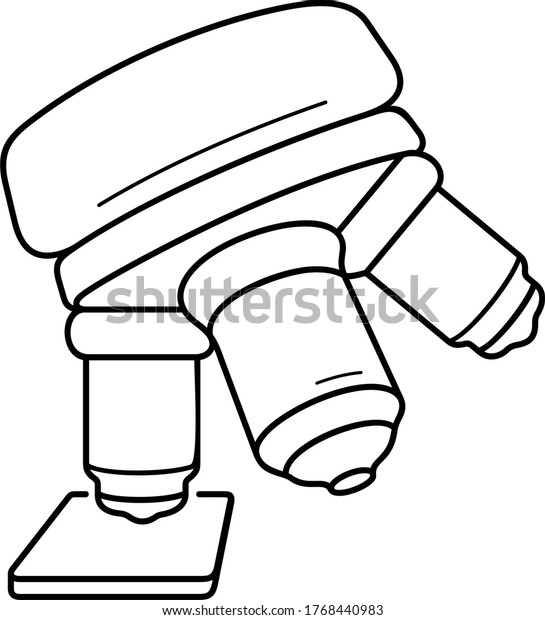 Microscopic Analysis Vector Outline Icon Stock Vector (Royalty Free ...