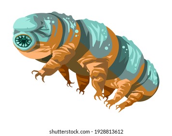 microscopic animal tardigrade swimming underwater