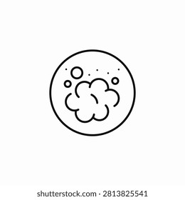 microscopic bacteria in circle icon sign vector