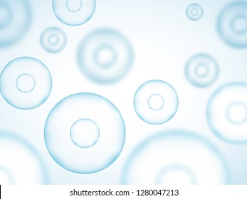 Microscopic Bacteria Closeup. Cells Vector Illustration. Biology, Science Background.