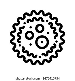 Microscopic Bacterium Microgerm Vector Sign Icon Thin Line. Medical Simple Bacterium Linear Pictogram. Chemical Laboratory Microbe Type Infection Biology Microorganism Contour Monochrome Illustration