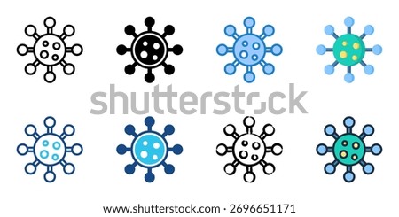 Microscopic Contaminants icon set multiple style collection 
