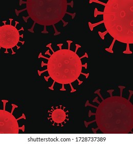 Microscopic enlarged corona virus background