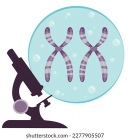 Microscopic genome research science vector illustration graphic isolated