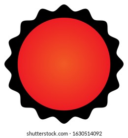 Microscopic Hiv Bacterial Microorganism Vector. Unhealthy Danger Red Viral Bacterial Organism. Epidemic Dangerous Virus Infection Bacteria Concept Illustration