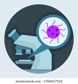 microscopic object research icon. vector illustration science education